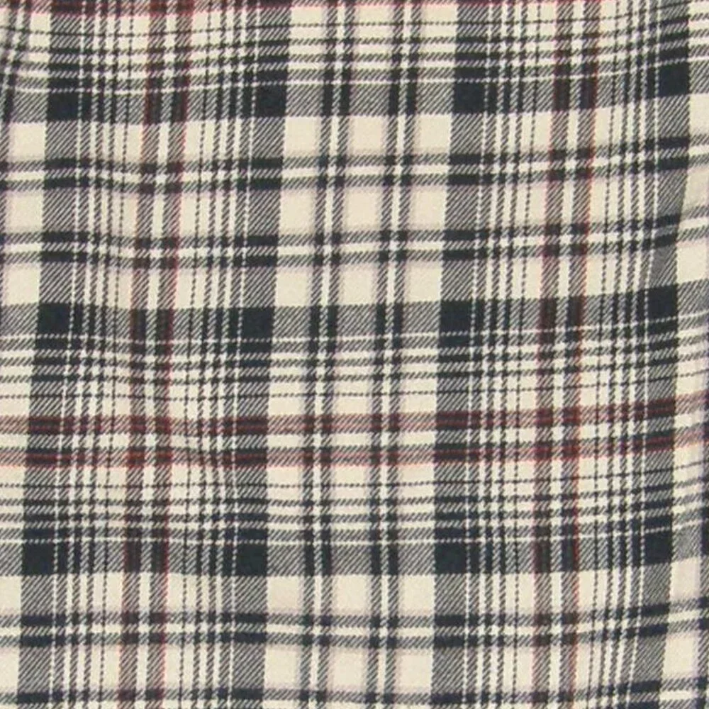 LIKE NEW Men Sz Large Casual Wear Soft Flannel Plaid Long Sleeve Button Up Shirt